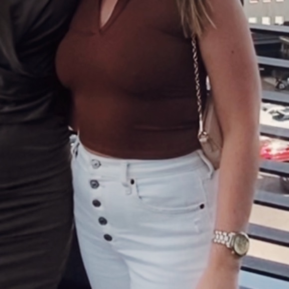 Abercrombie Ultra High Rise Straight White Jeans - curve love - Picture 7 of 8